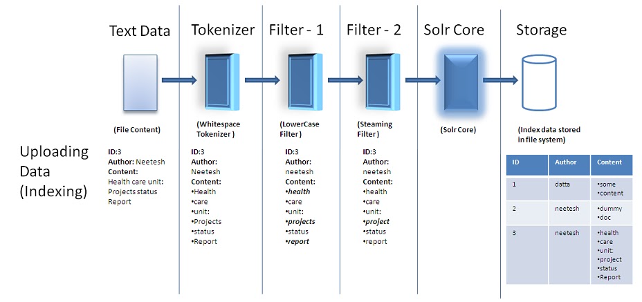 how solr stores data