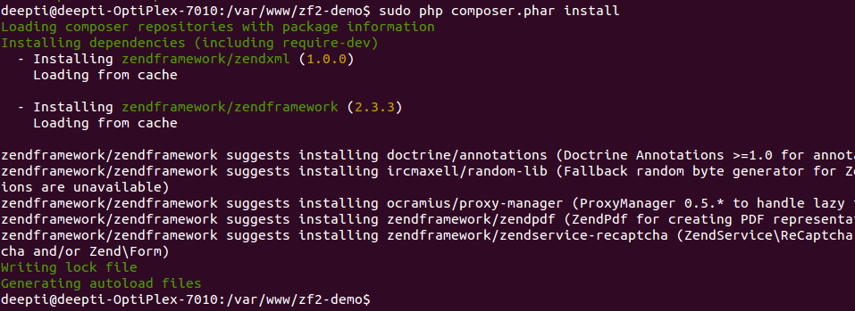 sudo php composer