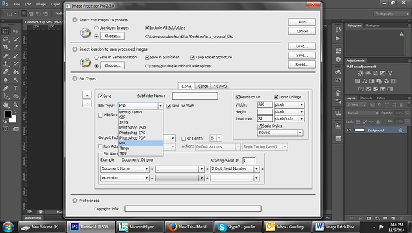 Image Processor pro window
