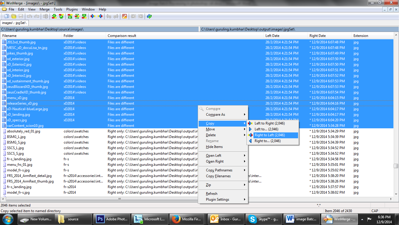 Win Merge’ & overwrite source files