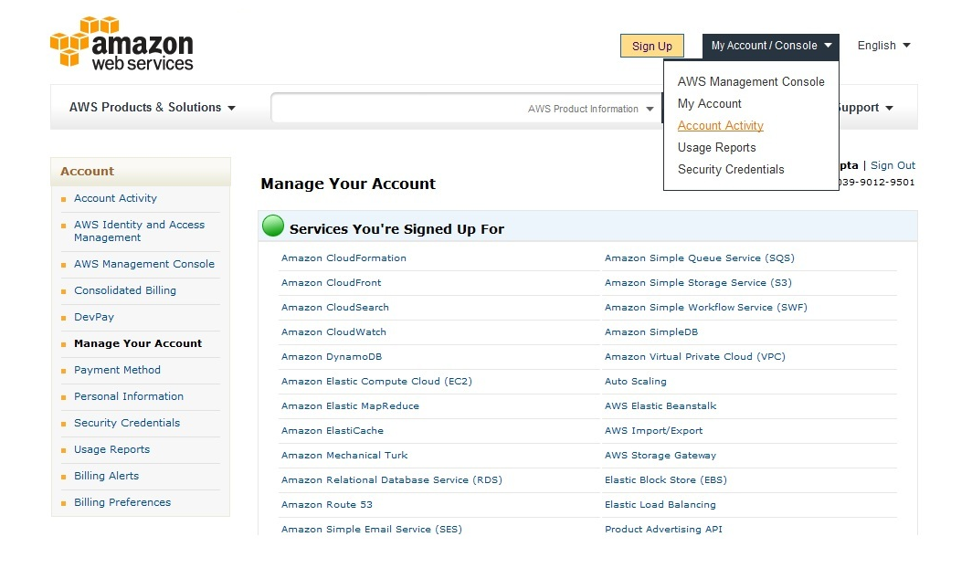 Amazon My Account Activity