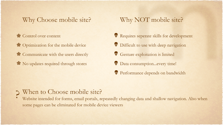 Why Choose Mobile Site?