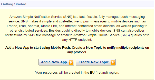 Amazon SNS - Push Notifications to Mobile Devices Using PHP