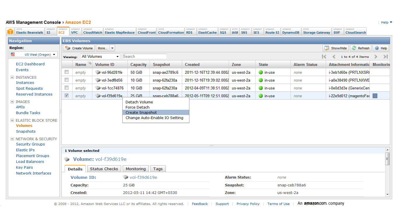 Simple steps to change size of EBS volume in EC2 of AWS using AWS console