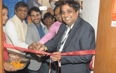 Devendra Deshmukh, CEO and Founder- e-Zest, along with the team inaugurating the facility at Dapodi-1