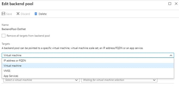 Edit backend pool