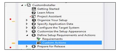 Installshield custom action command line parameters