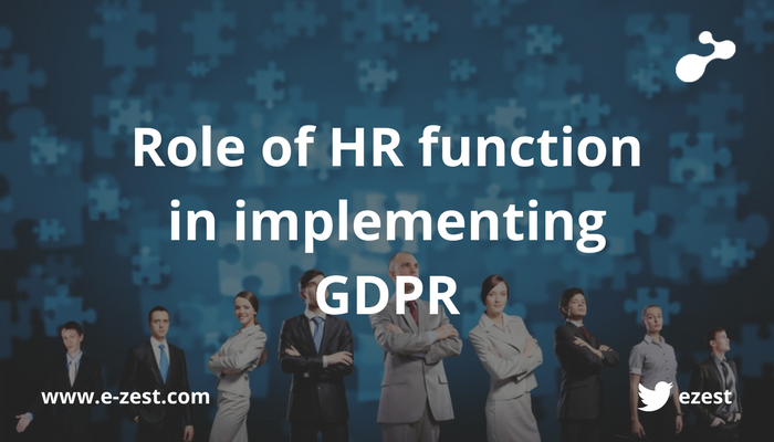 Role of HR functions in implementing GDPR